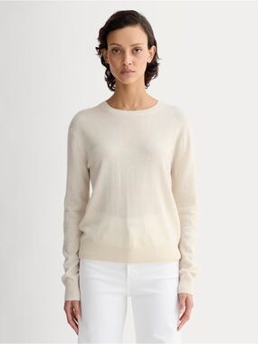 Everlane Classic Crew Cream 100% Cashmere Womens Sweater Large